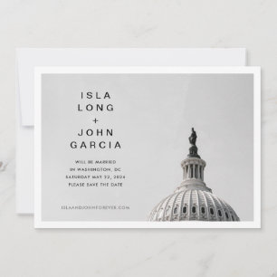 Invitation Washington DC Wedding Enregistrer la date Invitati