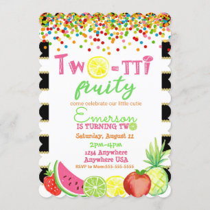 Invitation watercolo de Tutti Frutti d'anniversaire de frutti