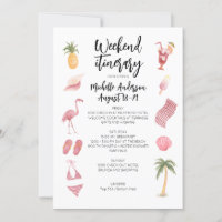 Watercolor Beach Anniversaire Week-end Itinéraire