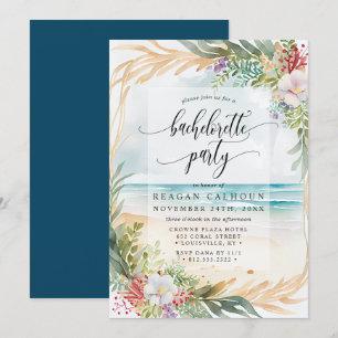 Invitation Watercolor Beach Bachelorte Party