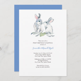 Invitation Watercolor Easter Bunny