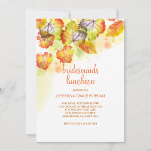 Invitation Watercolor Fall laisse l'invitation
