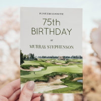 Watercolor Golf Golf Golf Golfers Anniversaire