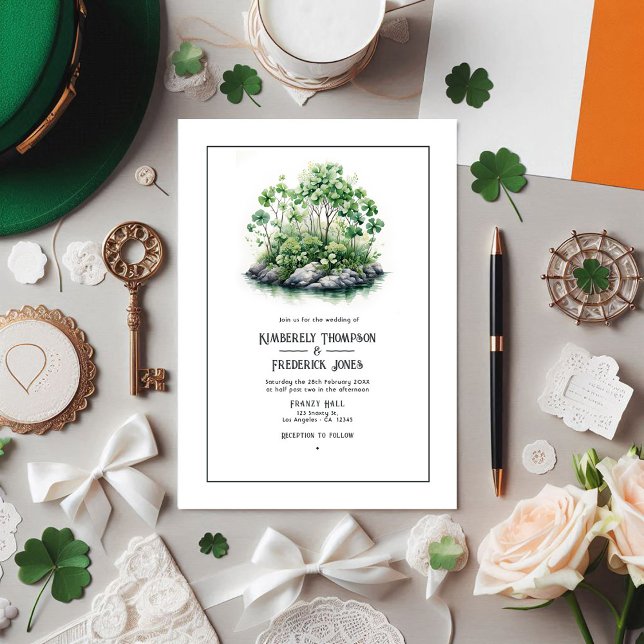 Invitation Watercolor Irlande Destination Wedding (Watercolor Ireland Destination Wedding Invitation)