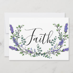 Invitation Watercolor Lavender Eucalyptus calligraphie foi