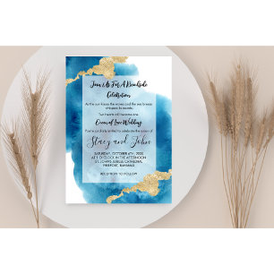Invitation Watercolor Ocean Beach Mariage de l'île tropicale