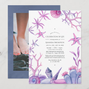 Invitation Watercolor Ocean Life Célébration nautique de la v