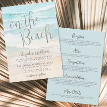 Watercolor On The Beach Wedding All In One
