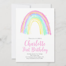 Watercolor Rainbow fête d'anniversaire