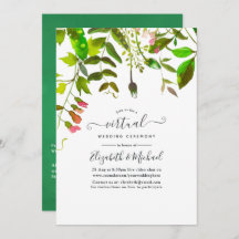 Watercolor Spring Green Mariage virtuel en ligne