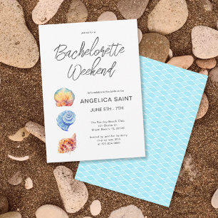Invitation Watercolor Tropical Beach Bachelorette Party