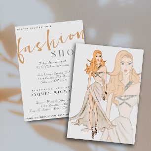 Invitation Watercolor Vogue Couture Mode Show