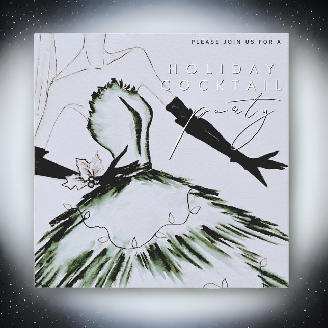 Invitation Watercolor Vogue Mode Vacances Cocktail Party (Créateur téléchargé)