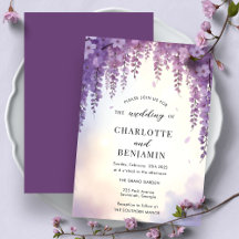 Watercolor Wisteria Floral Mariage élégant