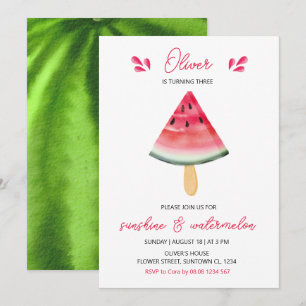 Invitation Watermelon Anniversaire N'importe quel âge Invitat