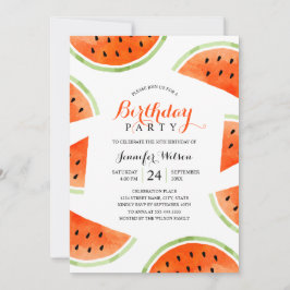 Invitation Watermelon Birthday Party Summer Beach Tropical