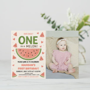Invitation Watermelon "One in a Melon" 1er anniversaire