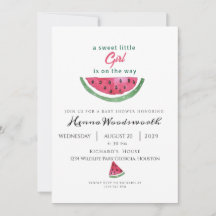 Watermelon Sweet Girl Summer Baby Shower 