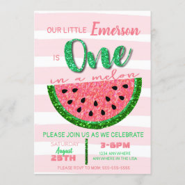 Invitation Watermelon, une Parties scintillant d'invitation à