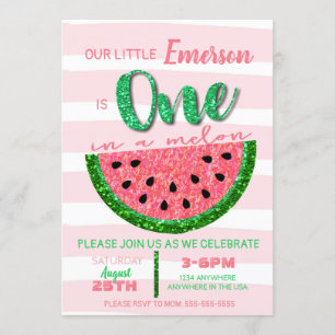 Invitation Watermelon, une Parties scintillant d'invitation à