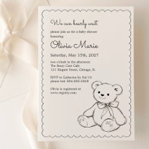 "We Can Bearly Wait" Baby Shower Gender Neutral
