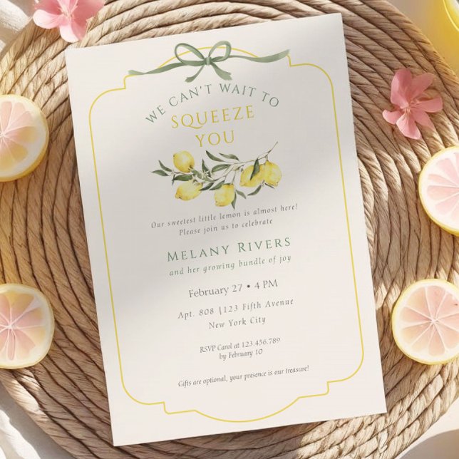 Invitation We can't wait to Squeeze You Neutral Baby Shower (Créateur téléchargé)