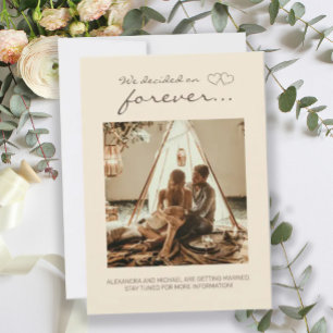 Invitation We Decided on Forever Engagement Announcement
