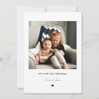 Invitation We Love You Grandma Photo Card from Grandkids 
