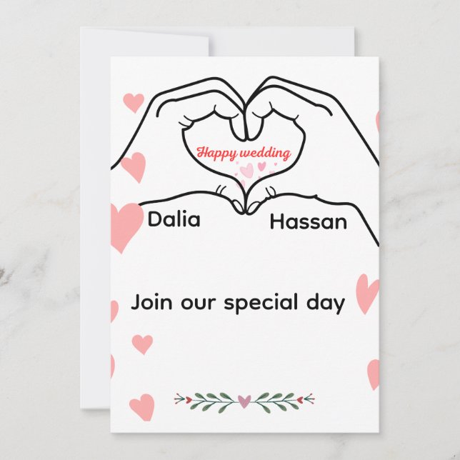 Invitation wedding  (Devant)