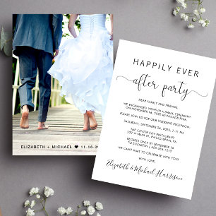 Invitation Wedding Happily Ever After Party Photo Reception