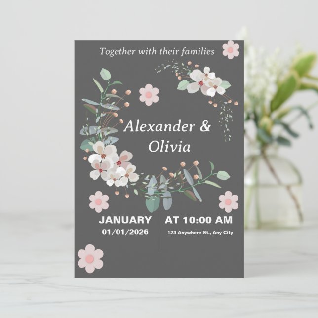 Invitation  Wedding Invite (Debout devant)