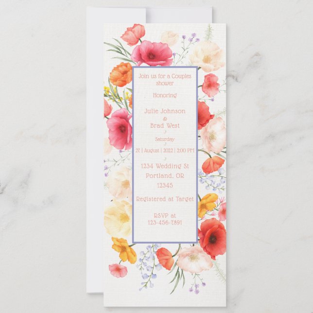 Invitation wedding shower (Devant)