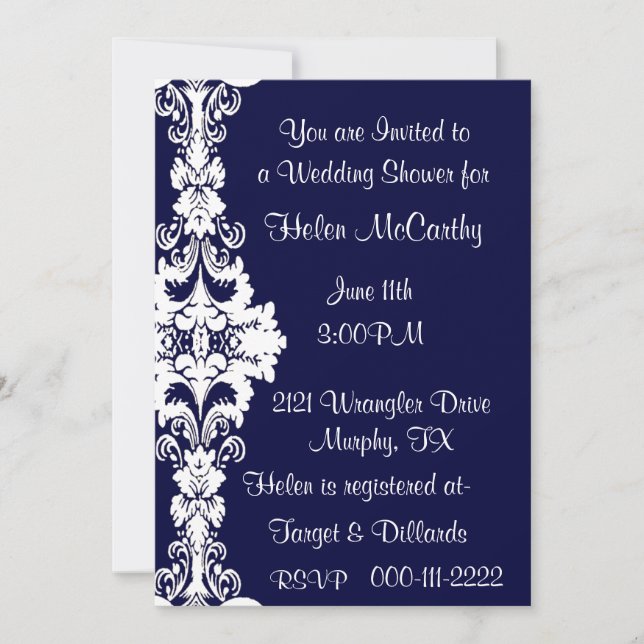 Invitation Wedding shower (Devant)