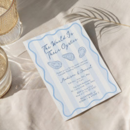 Invitation Wedding shower à rôti d'huître tiré à la main