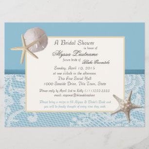 Invitation Wedding shower à thème Océan