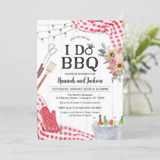 Invitation Wedding shower BBQ