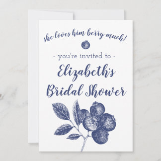 Invitation Wedding shower Blueberry