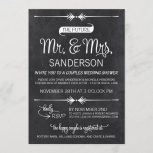 Invitation Wedding shower Couples Chalkboard