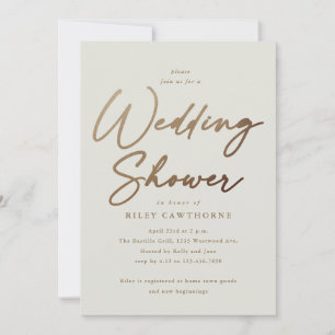 Invitation Wedding shower Couples de script or simple