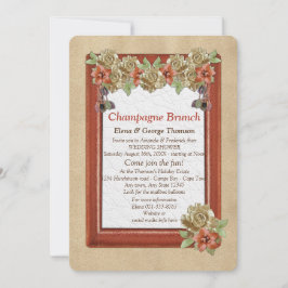 Invitation Wedding shower d'art en cuir et daim