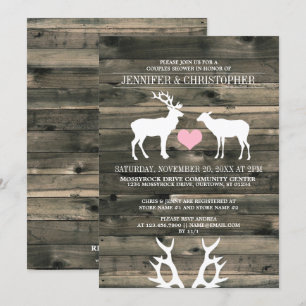 Invitation Wedding shower de Buck and Doe Couples