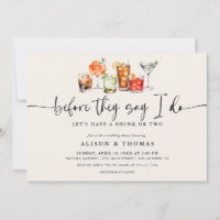 Wedding shower de cocktails classique | Partie d'e