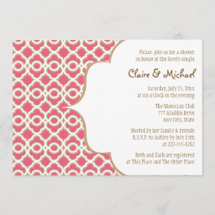 Invitation Wedding shower de couples de roses indien et de