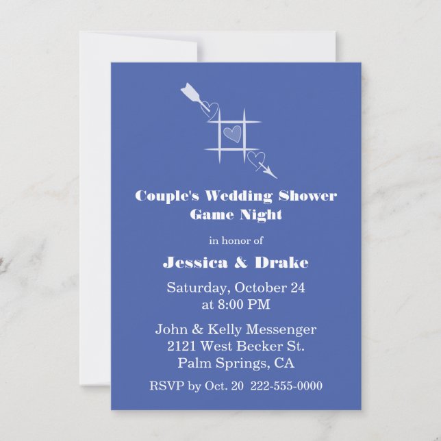 Invitation Wedding shower de Game Night Couple (Devant)