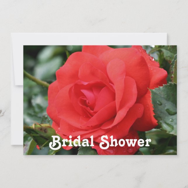 Invitation Wedding shower de la Red Rose (Devant)