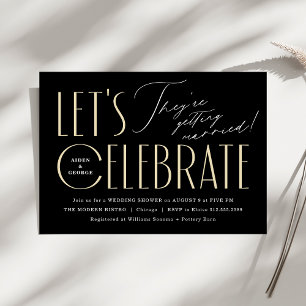 Invitation Wedding shower de la typographie moderne