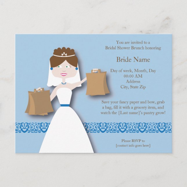 Invitation Wedding shower de l'alimentation (Devant)