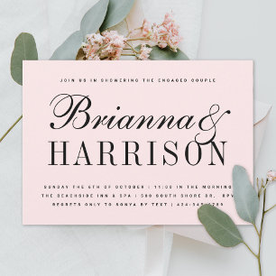 Invitation Wedding shower de noms de couples vidés