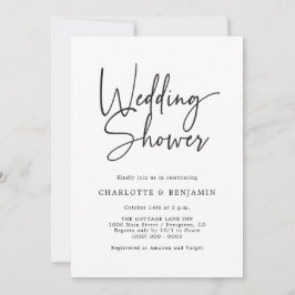 Invitation Wedding shower de script simple