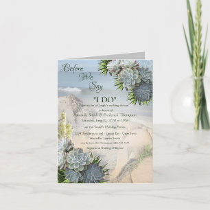 Invitation Wedding shower de teintes succulentes de blues pâl